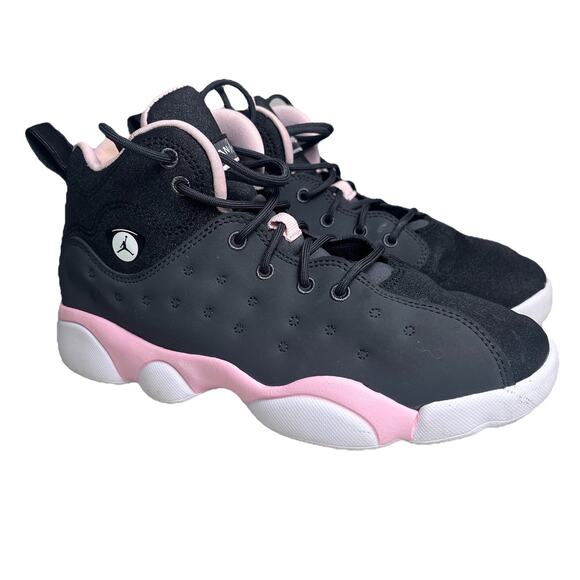 Jordan Jumpman Team II GS Girls 3Y Anthracite Black & Pink Sneakers 820276-060 - Picture 1 of 12